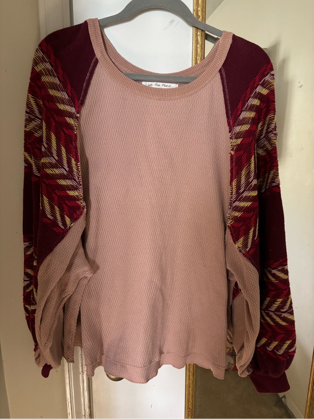 Free People We The Free Rainbow Dreams Pullover Sweater Medium Arizona Sands